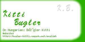 kitti bugler business card